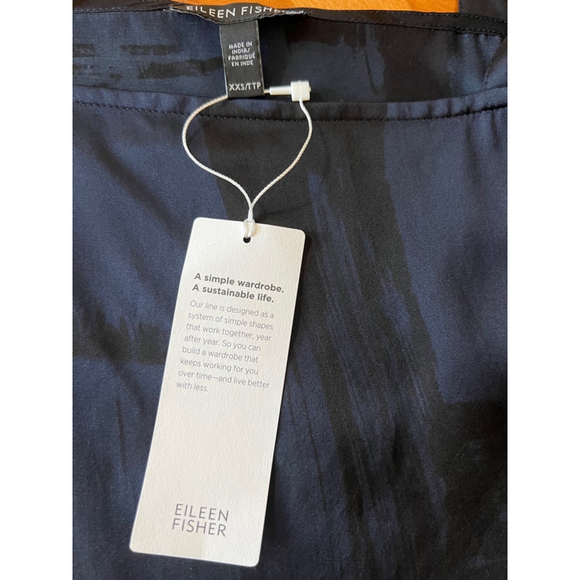 NWT Women's Eileen Fisher Cami, XXS (Fits up to S) Navy - Picture 3 of 6